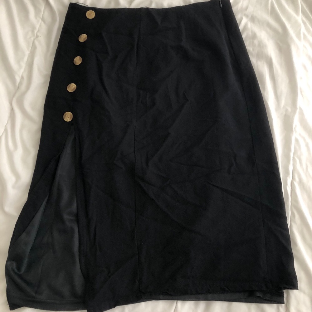 Black Button skirt